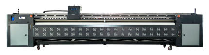 Allwin E530-8H 5.3 meter giant solvent printer with 8 Konica heads front view
