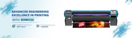 ColorJet SoniQ Duo 3.2 meter roll to roll solvent printer with 8 KM heads