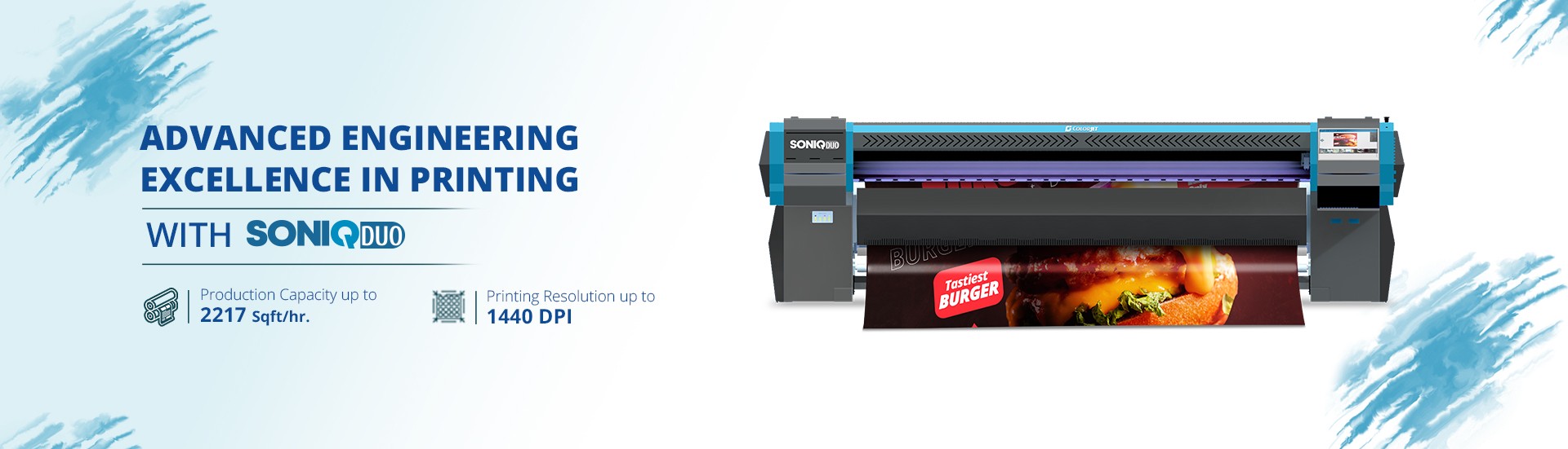 ColorJet SoniQ Duo 3.2 meter roll to roll solvent printer with 8 KM heads ColorJet SoniQ Duo 3.2 meter roll to roll solvent printer with 8 KM heads