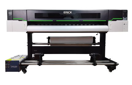 eRICK ER-UR1804 PRO 1.8 meter UV roll to roll printer with four Epson i3200-U1 heads front view