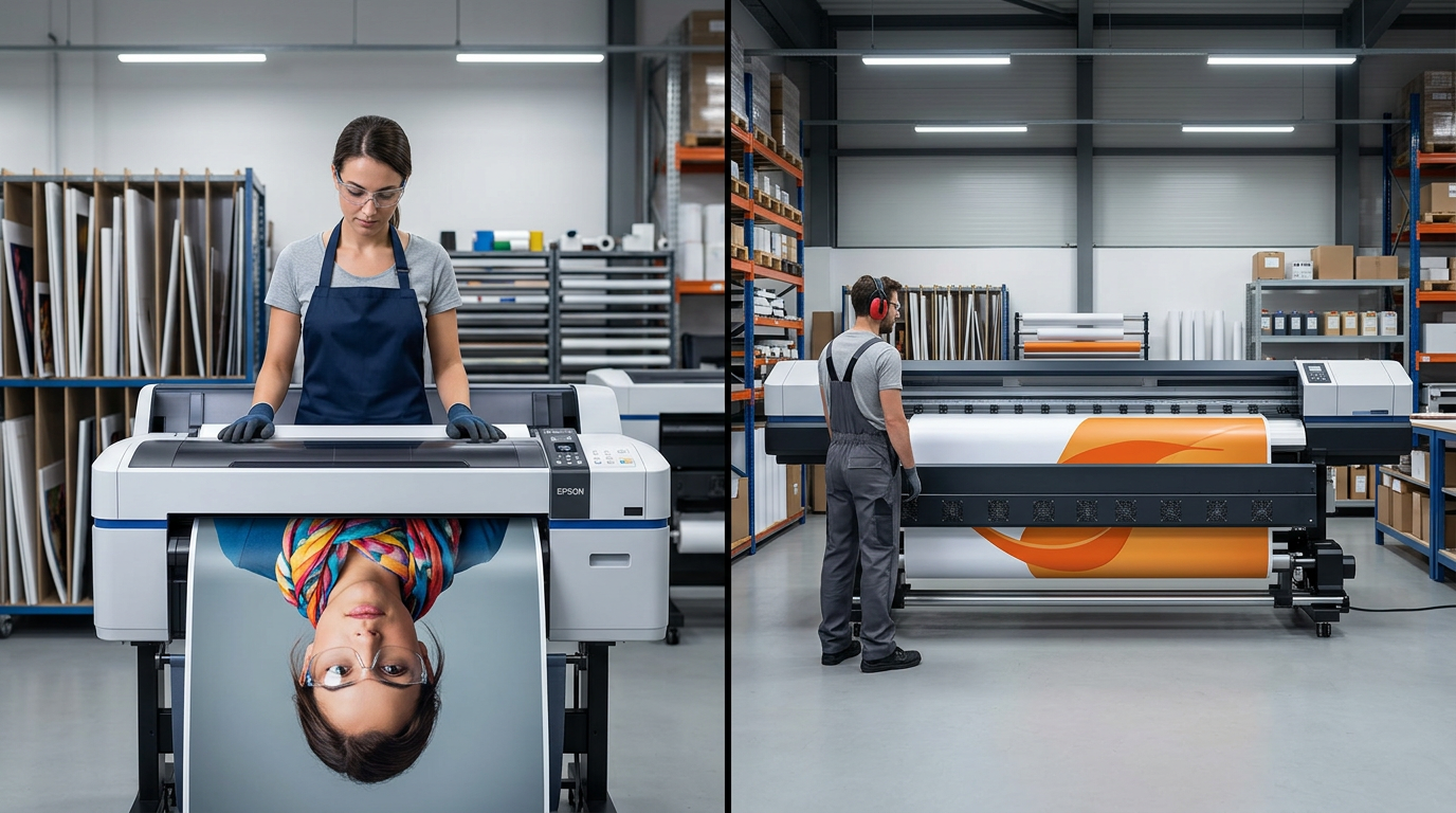 Eco solvent vs solvent flex printer comparison