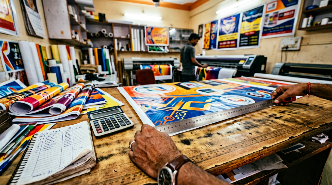 Flex printing rate per square feet pricing guide