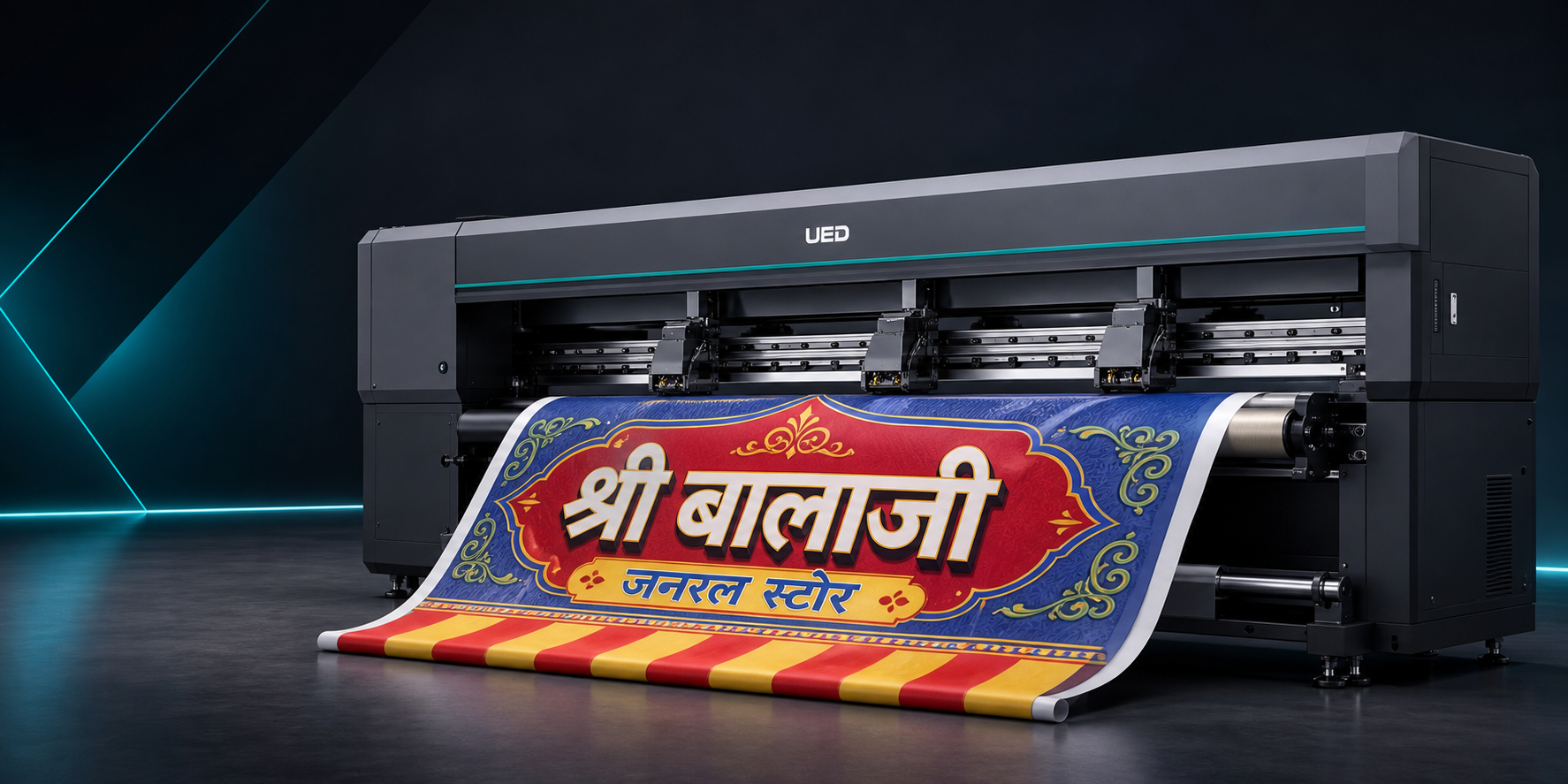 UED Bolt F3248 Solvent Printer (KM512, 3.2m, 4/8 Heads) UED Bolt F3248 Solvent Printer (KM512, 3.2m, 4/8 Heads) - UED wide-format printing machine