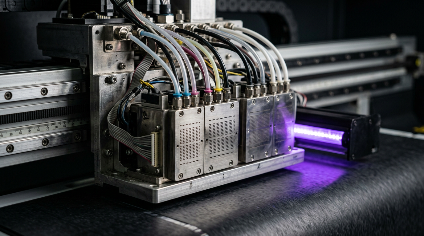 UV printer printhead comparison Ricoh Gen5 Epson i3200 macro