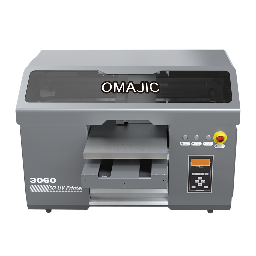 OMAJIC UV3060E compact flatbed UV printer with 2 XP600 heads OMAJIC UV3060E compact flatbed UV printer with 2 XP600 heads