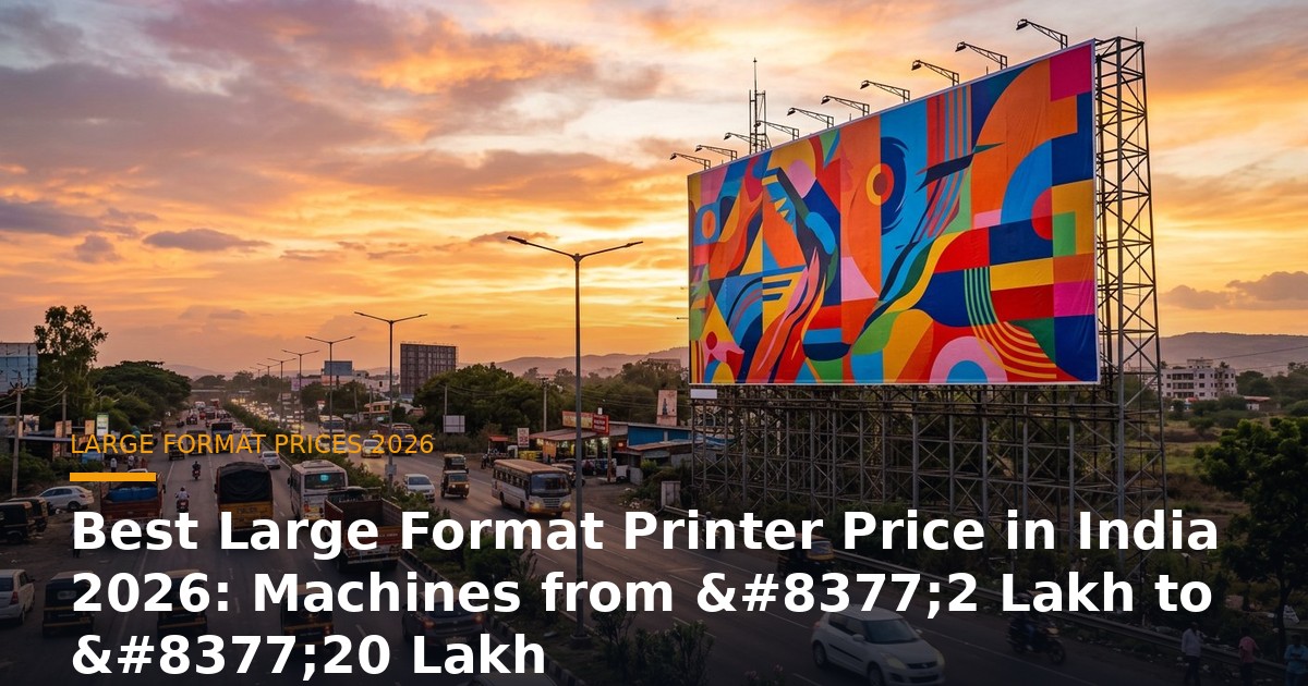 Best Large Format Printer Price in India 2026: Machines from ₹
