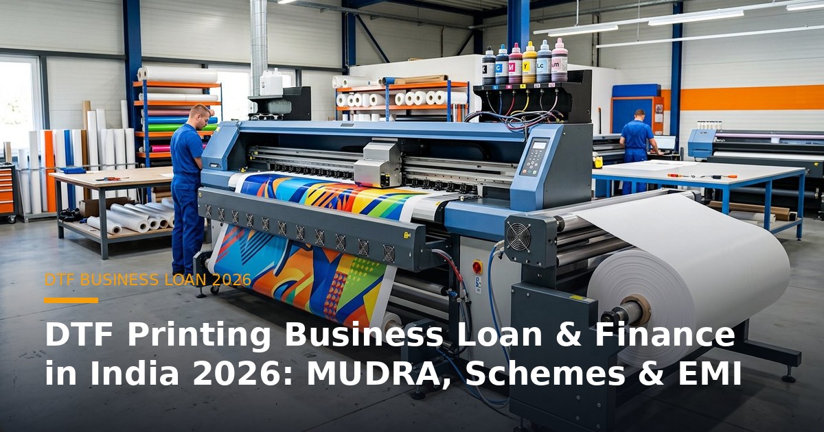 DTF Printing Business Loan & Finance in India 2026: MUDRA, Schemes & EMI banner