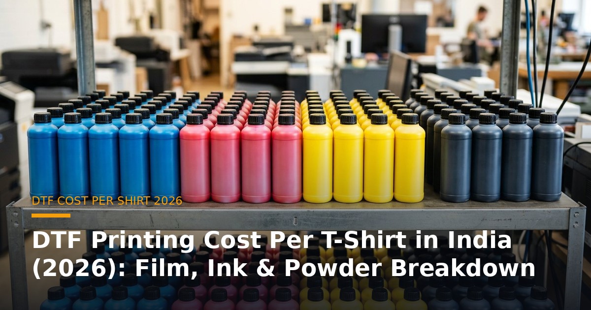 DTF Printing Cost Per T-Shirt in India (2026): Film, Ink & Powder Breakdown banner