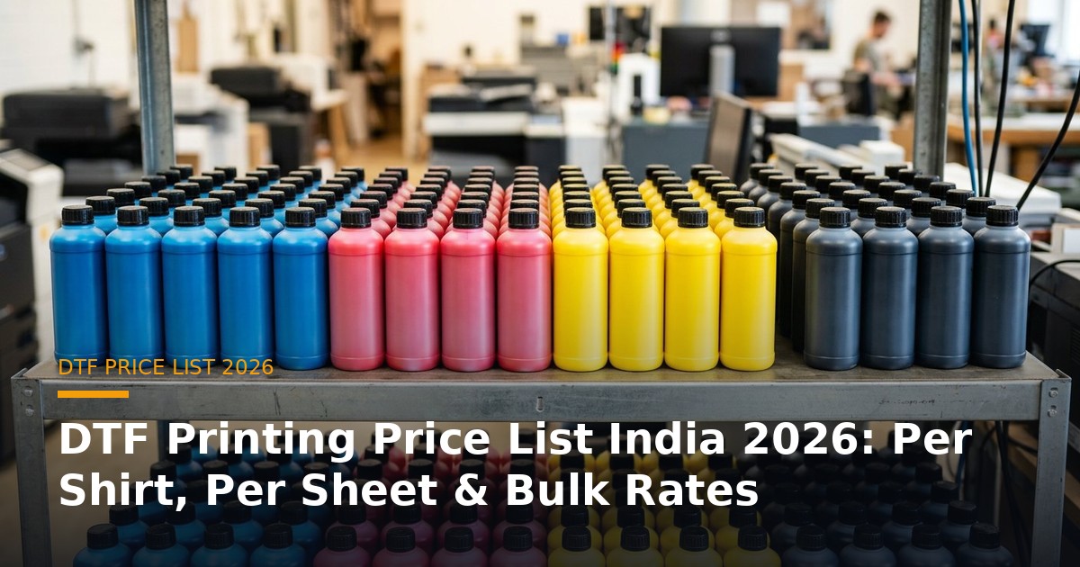 DTF Printing Price List India 2026: Per Shirt, Per Sheet & Bulk Rates banner