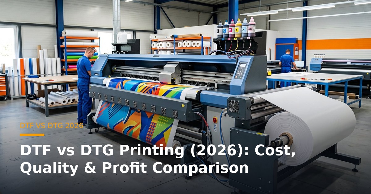 DTF vs DTG Printing (2026): Cost, Quality & Profit Comparison banner