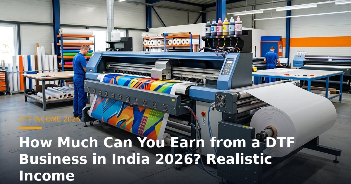 How Much Can You Earn from a DTF Business in India 2026? Realistic Income banner