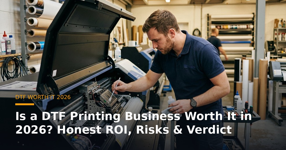Is a DTF Printing Business Worth It in 2026? Honest ROI, Risks & Verdict banner