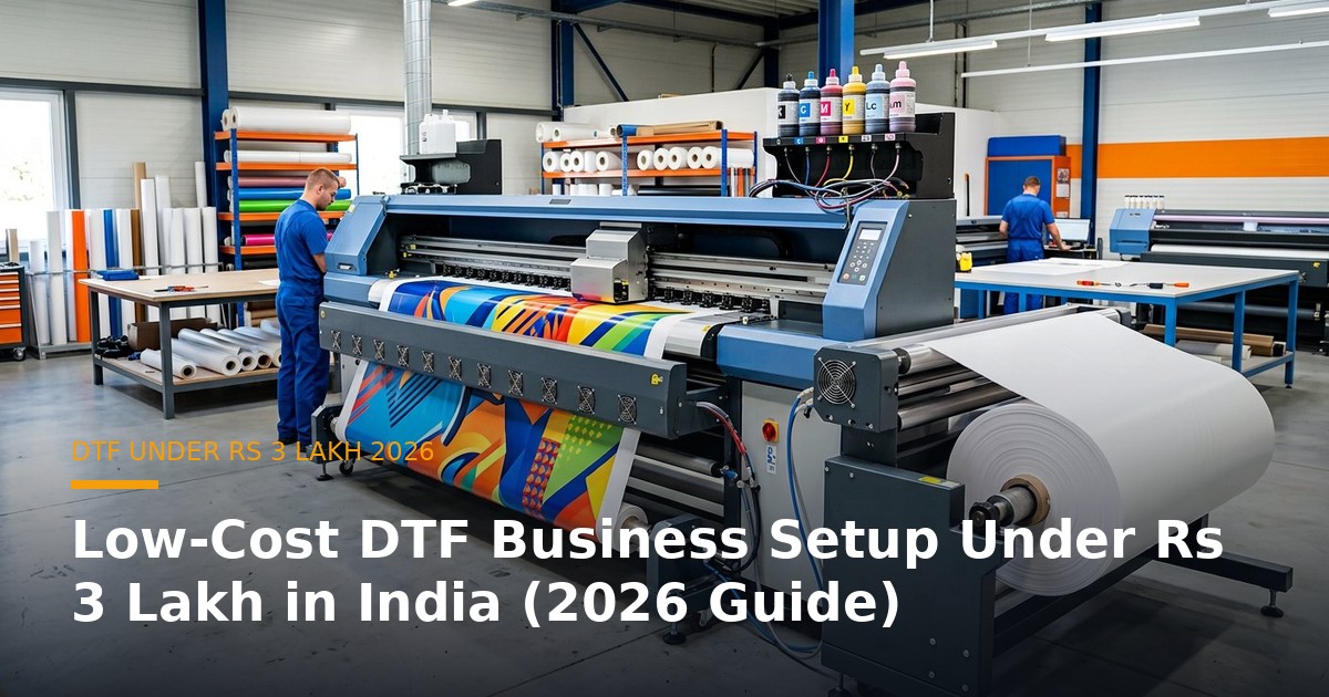 Low-Cost DTF Business Setup Under Rs 3 Lakh in India (2026 Guide) banner