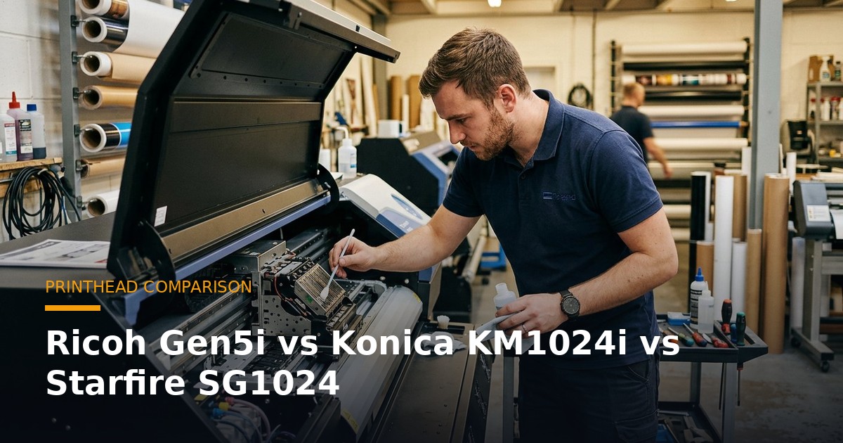 Ricoh Gen5i vs Konica KM1024i vs Starfire SG1024: Best Industrial UV Printhead
