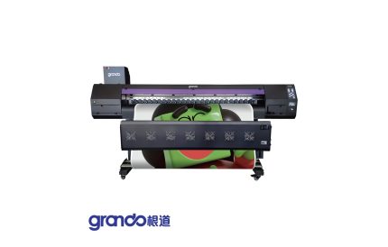 GRANDO GD-2202 eco solvent printer with two Epson I3200-E1 print heads printing vinyl