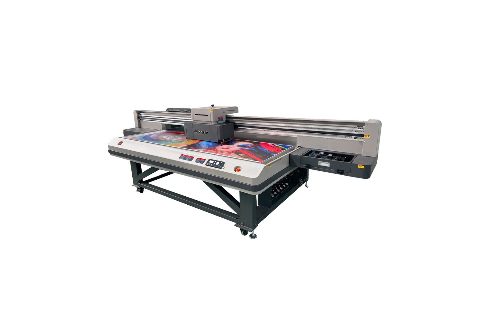 OMAJIC UV2513Pro 8x4 feet flatbed UV printer with 4 i3200-U1 heads OMAJIC UV2513Pro 8x4 feet flatbed UV printer with 4 i3200-U1 heads