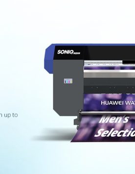 ColorJet SoniQ Aqua flex printing machine with Konica Aqua 6pl heads