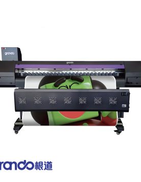GRANDO GD-2202 eco solvent printer with two Epson I3200-E1 print heads printing vinyl